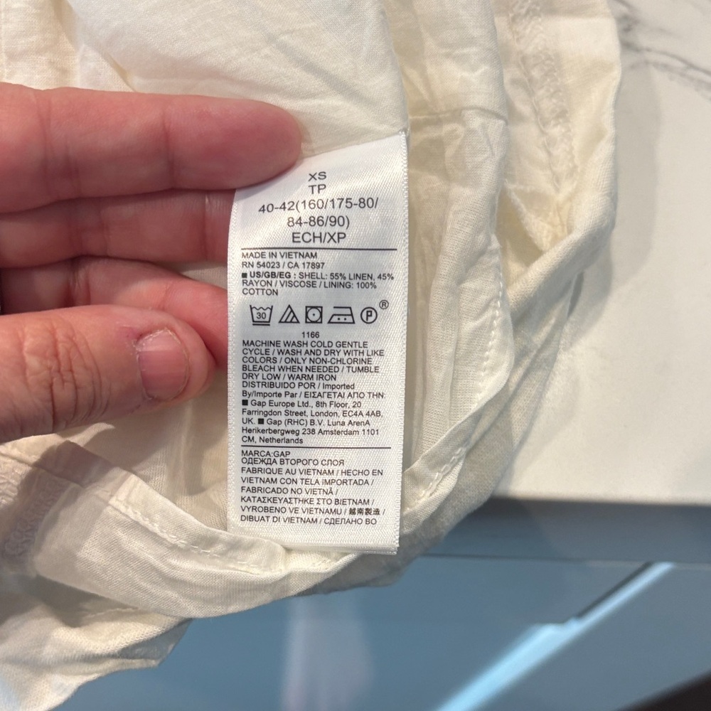 GAP Cream Sleeveless Slip Dress with Back Zipper - Picture 4 of 4